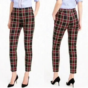 J. Crew Martie Stewart Plaid Stretch Wool Pants